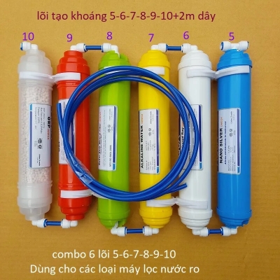 Lõi Lọc Nước Aqua 5,6,7,8,9,10 Khử Mùi Tăng PH Chống Oxy Hóa An Toàn Cho Cơ Thể Hàng Chính Hãng